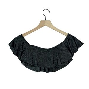 Grey Off The Shoulder Bathing Suit